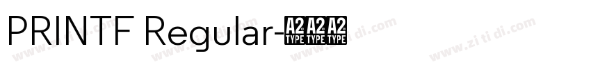 PRINTF Regular字体转换